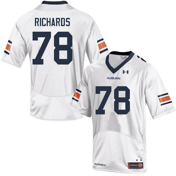 Men's Auburn Tigers #78 Evan Richards White 2022 College Stitched Football Jersey